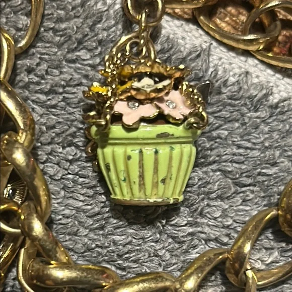 Juicy Couture Gold Charms on a Monet Necklace with Matching Bracelet - Picture 16 of 16